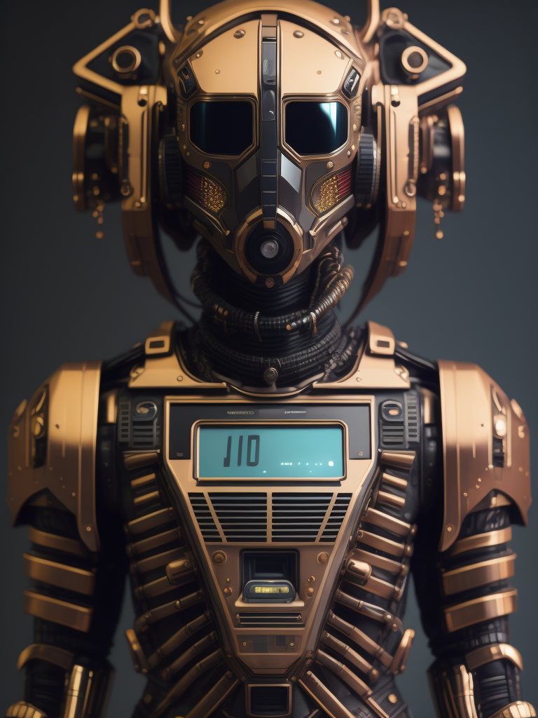 analog 1980s fashion robot, dadafunk, vintage glam metal gradient, glammetalpunk, vhs,