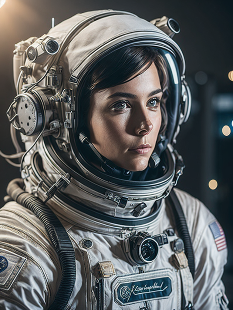 Astronaut comic art, comic book cover art, photorealistic ink art, techno sci fi, maximalist surrealism