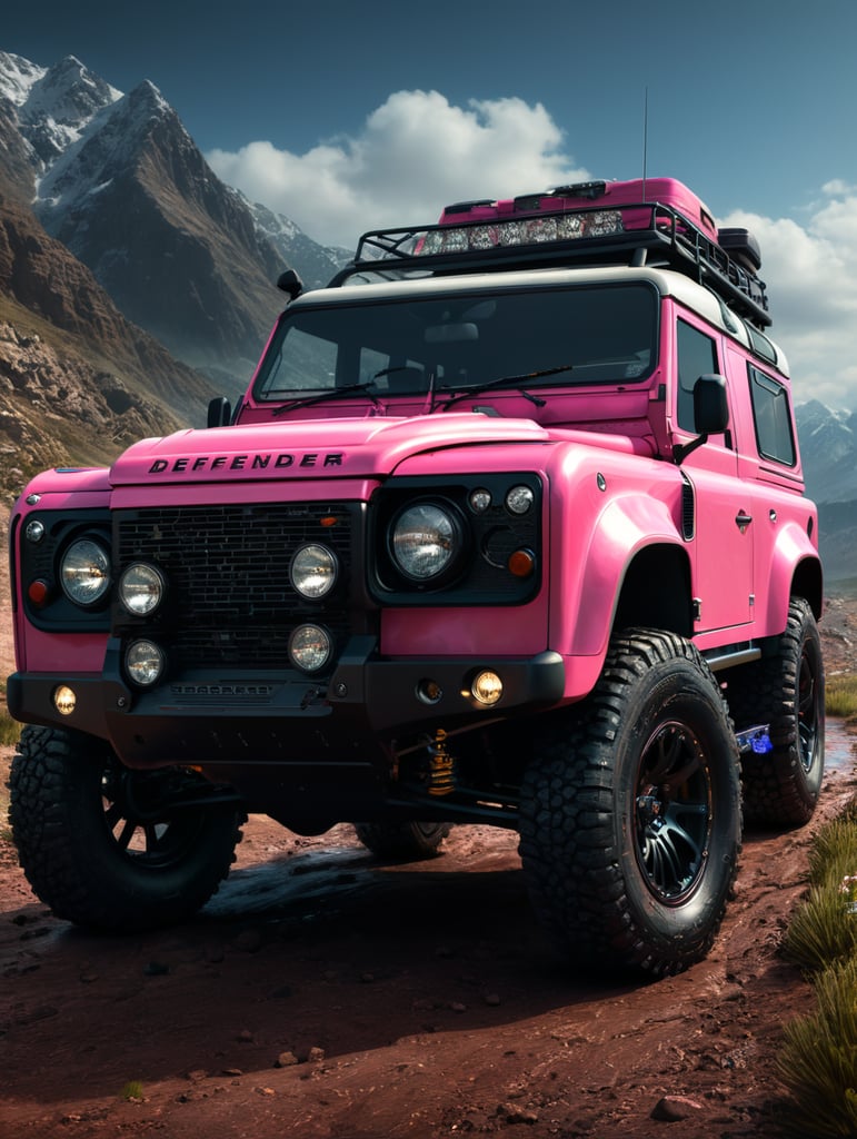 Carro defender quero o carro rosa.