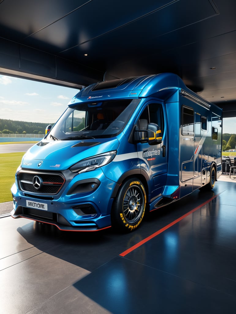 formula one motorhome, terrace, sunshine, dj, formula one car, blue