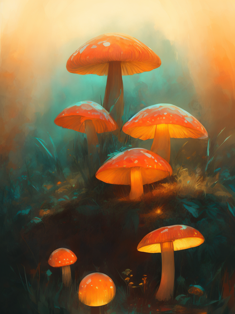 fluorescent mushrooms