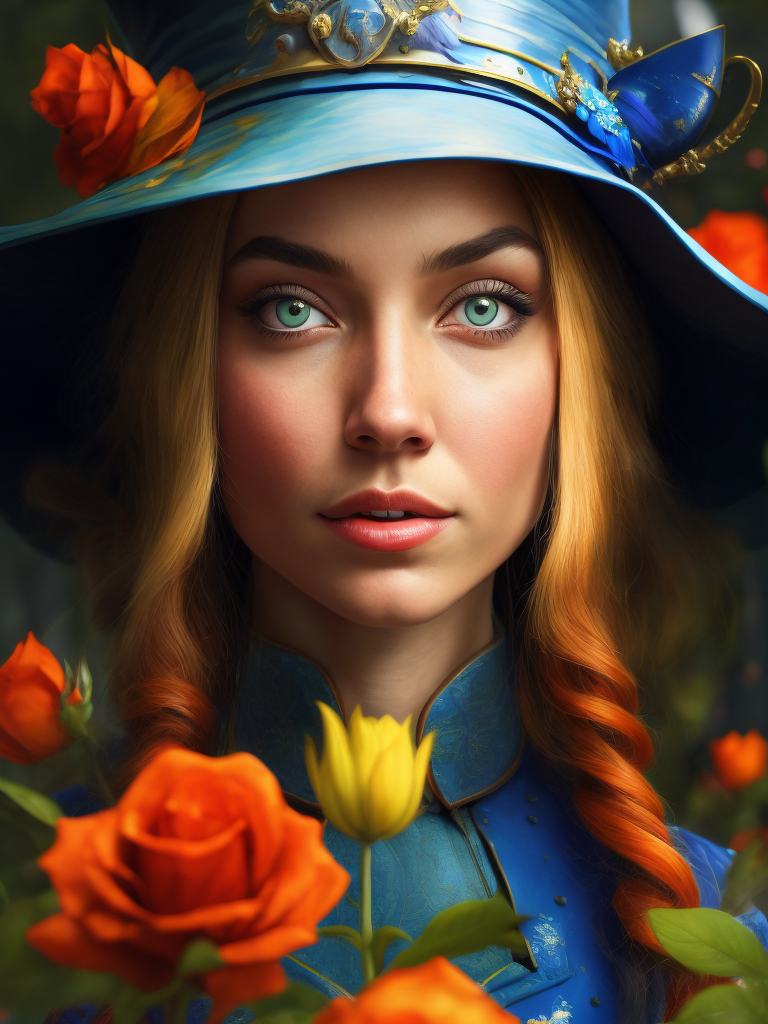 Alice in wonderland, vivid colors, wide angle, super highly detailed, professional digital painting, concept art,
