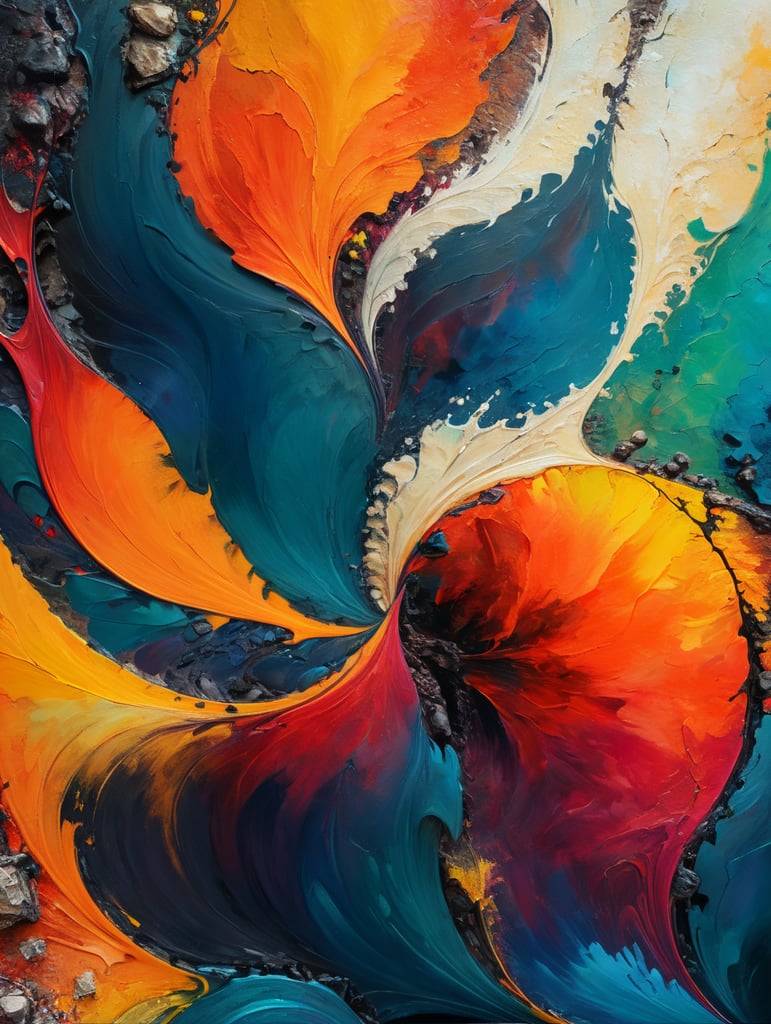 Colorful multicolored bright picture. Painted bright multicolored nature. Abstract colorful background.