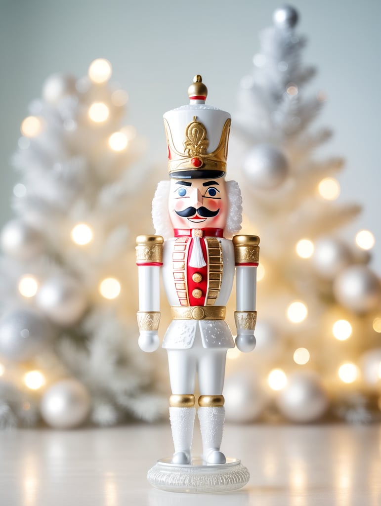 nutcracker small glass glass figure, Christmas toy for the Christmas tree