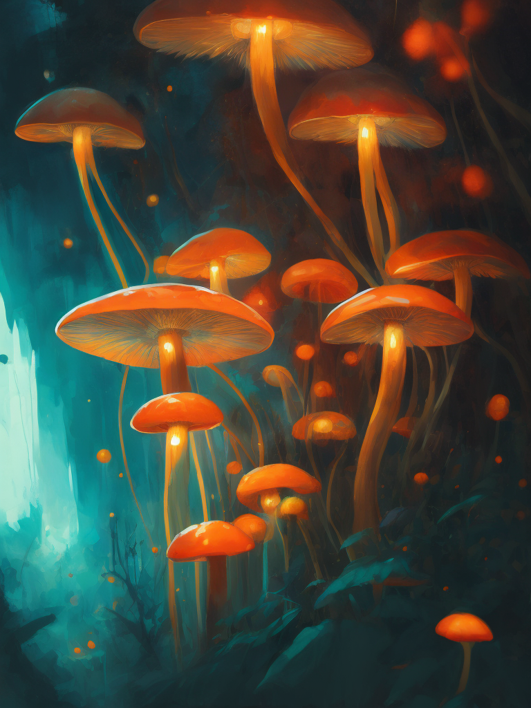 fluorescent mushrooms