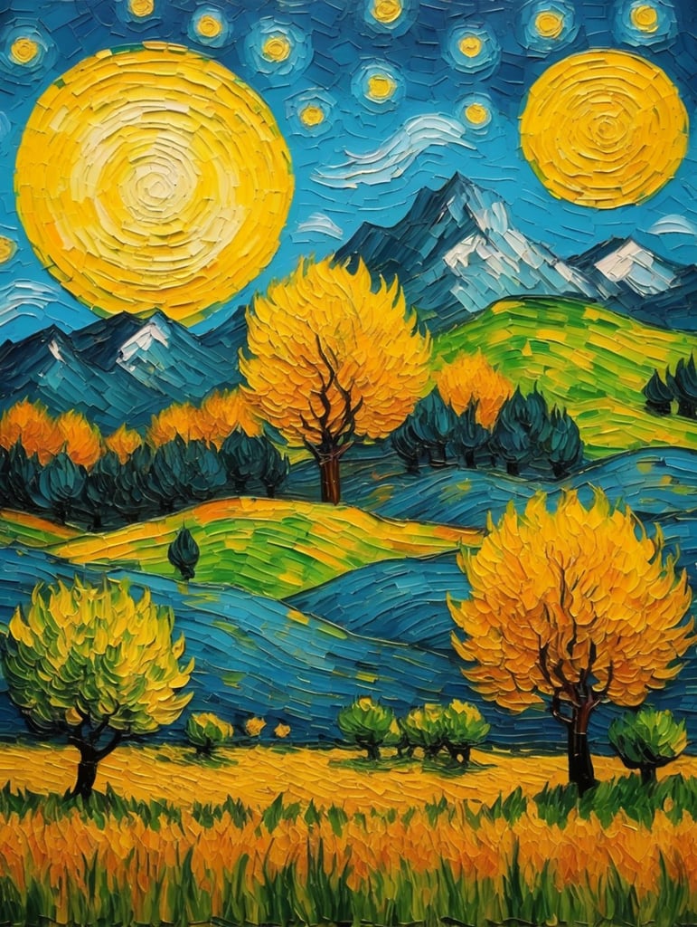 A painting in the style of Vincent Van Gogh.