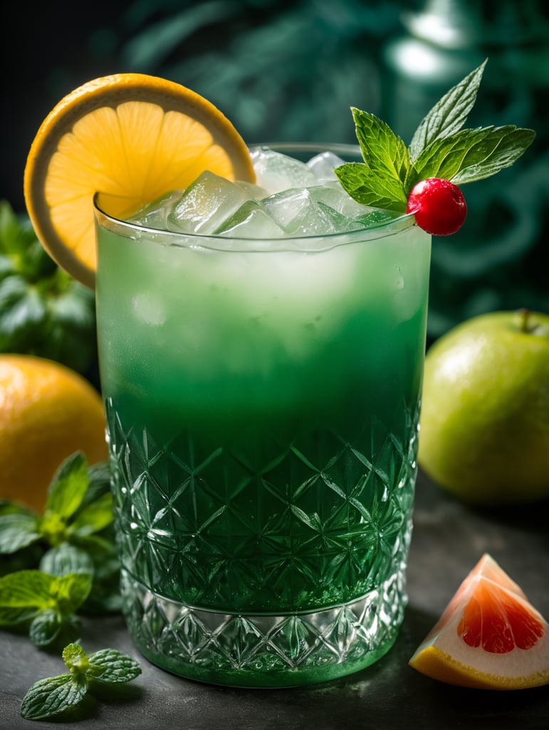 Cocktail green mist