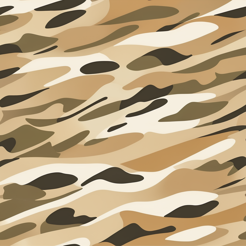 seamless camouflage pattern desert, sand colors, vector art, modern