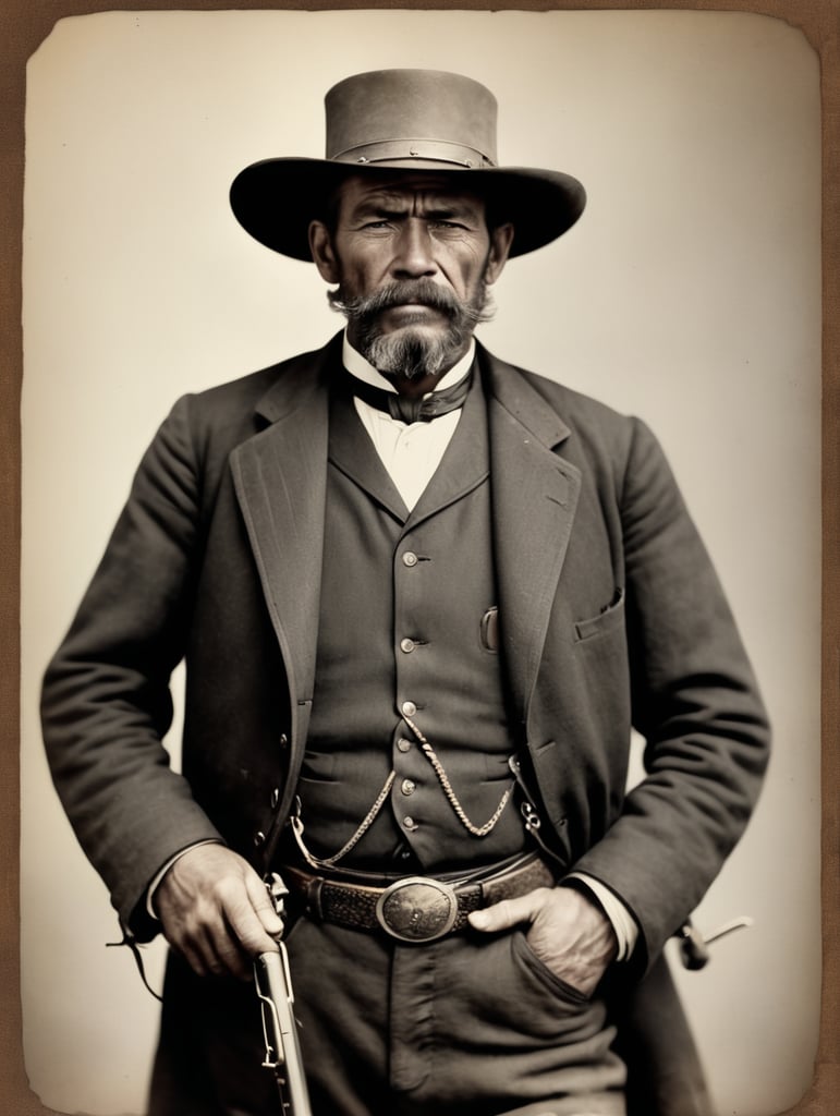 An American Outlaw in his mid to late 50s during the year 1899