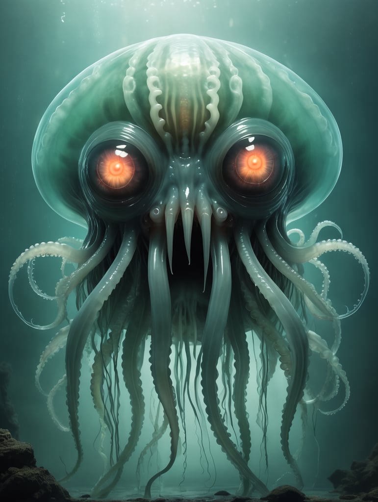 A horrific, humanoid monster that is inspired by jellyfish.