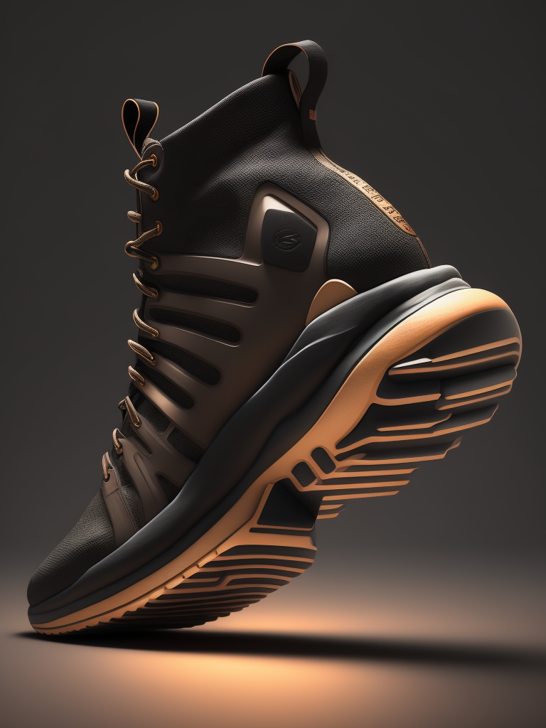 Spiral fractal, ultra modern sneakers in a minimalist style