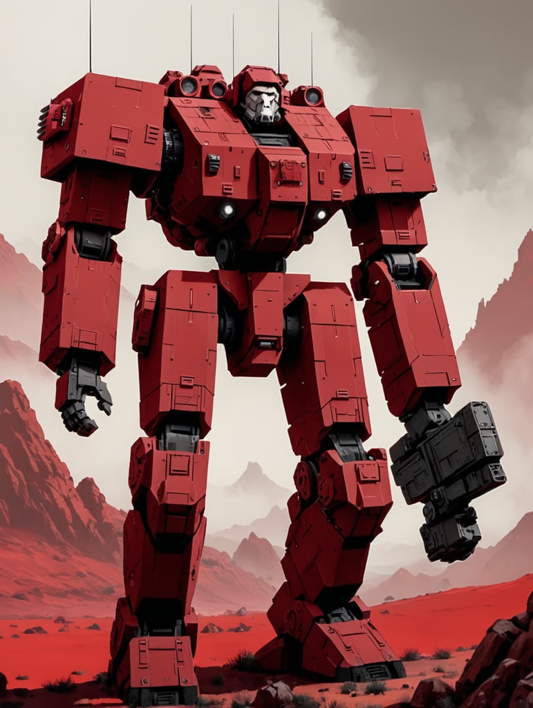 Battletech in a red color scheme
