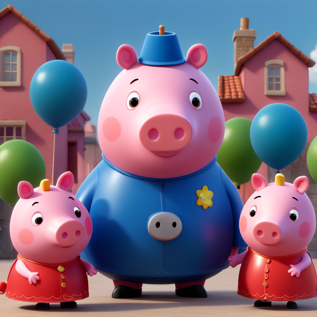peppa pig du dessin animé