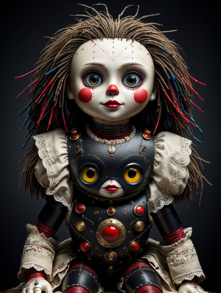 a rag doll in the style of Fabio Napoleoni