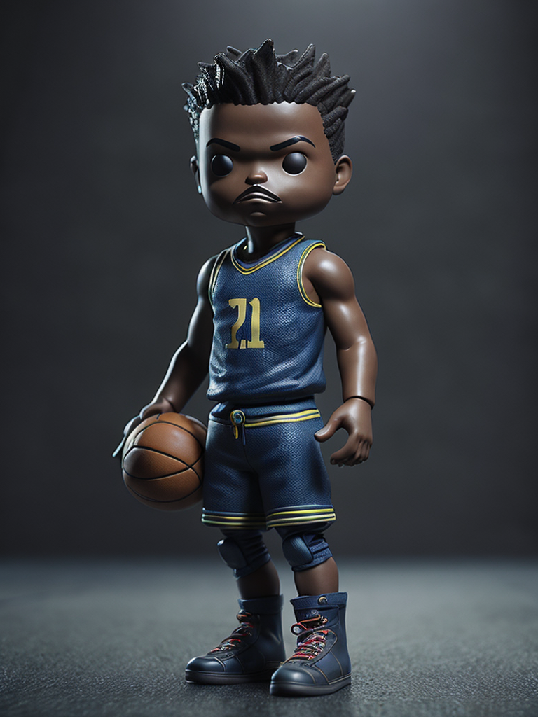 Full body 3d render of funko pop jimmy butler