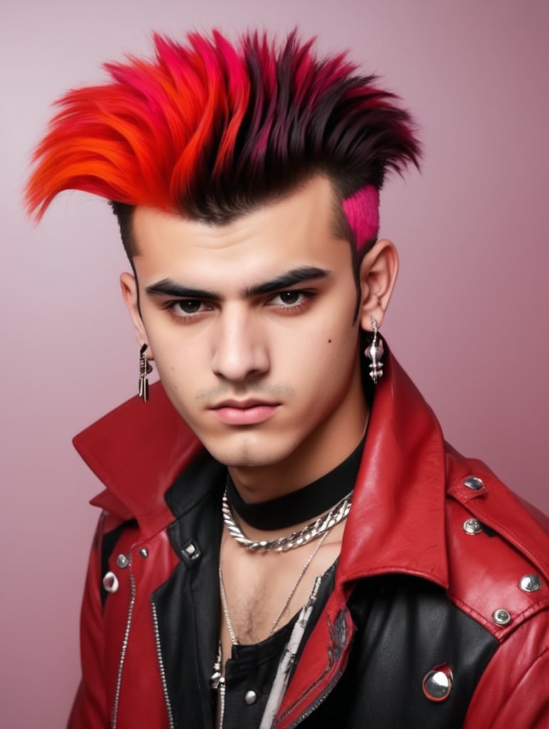 TEENAGER lebanese pimples male punk 80s HAIRstyle