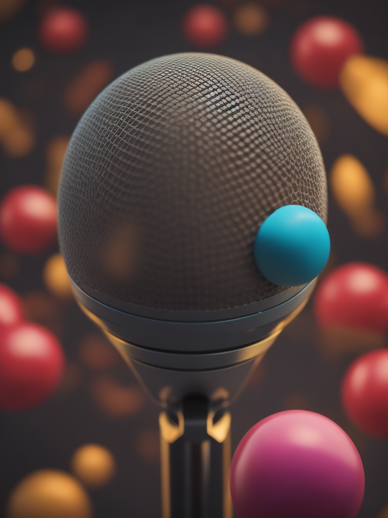 round microphone made out of a bubblegum popsicle