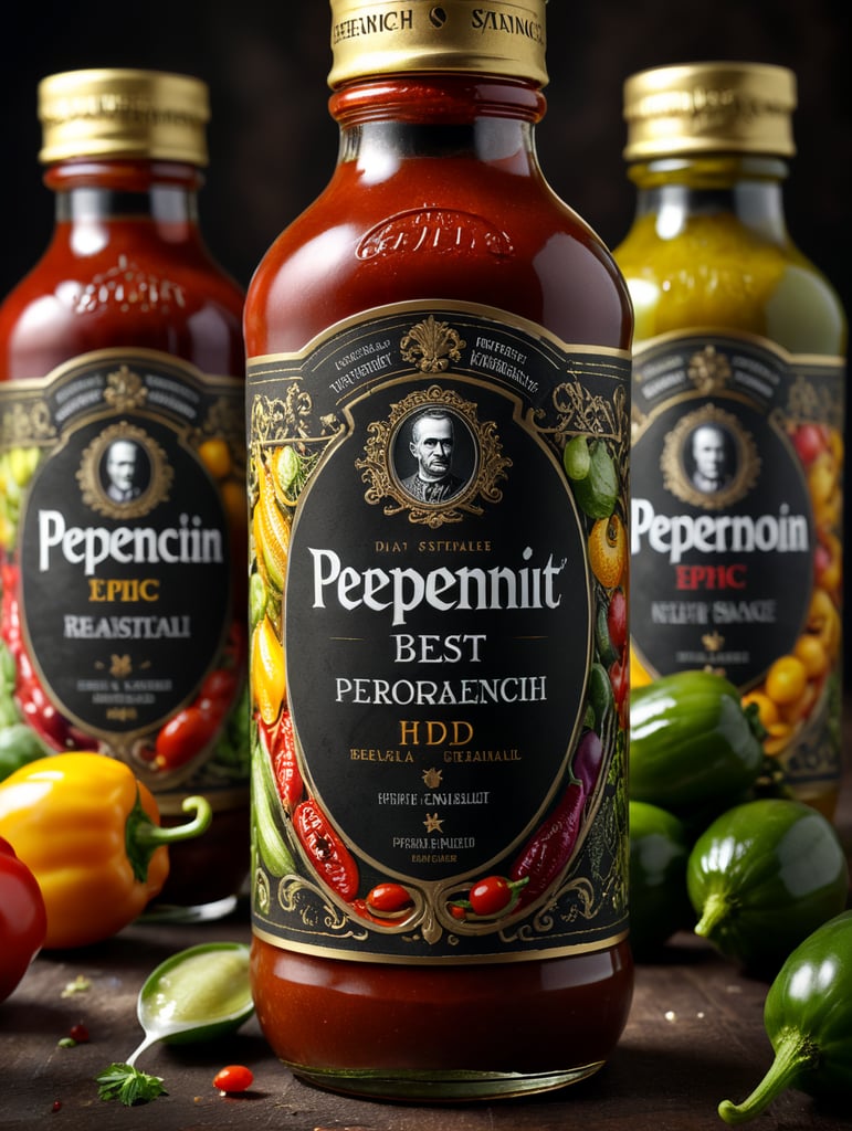 label design ideas for a sauce made from peperoncini