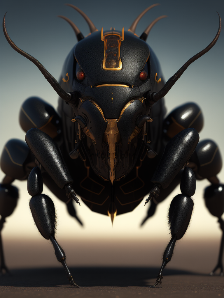 The black beetle, smooth soft skin, symmetrical, soft lighting, detailed, concept art, digital painting, looking into camera, all on playground stable diffusion 2.1 base model.