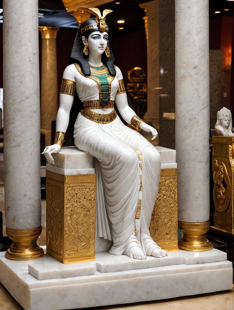 Cleopatra marble statue