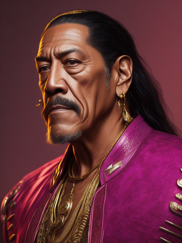 Danny Trejo in pink Barbie clothes