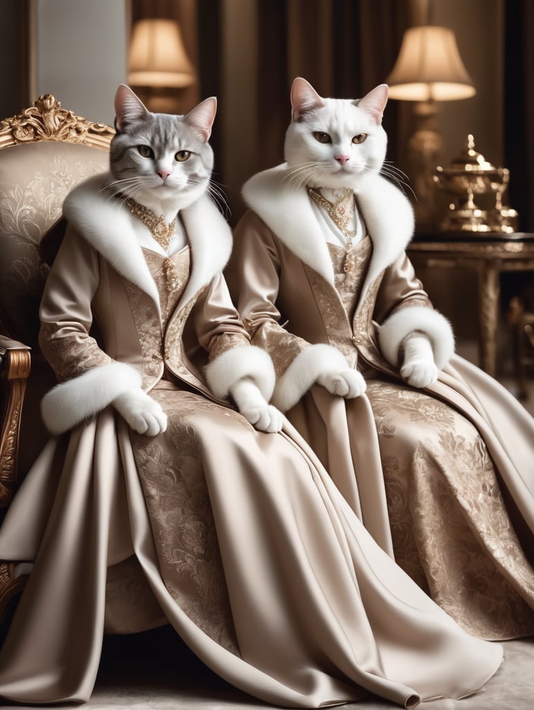 3 fashion and luxury cats chilling out