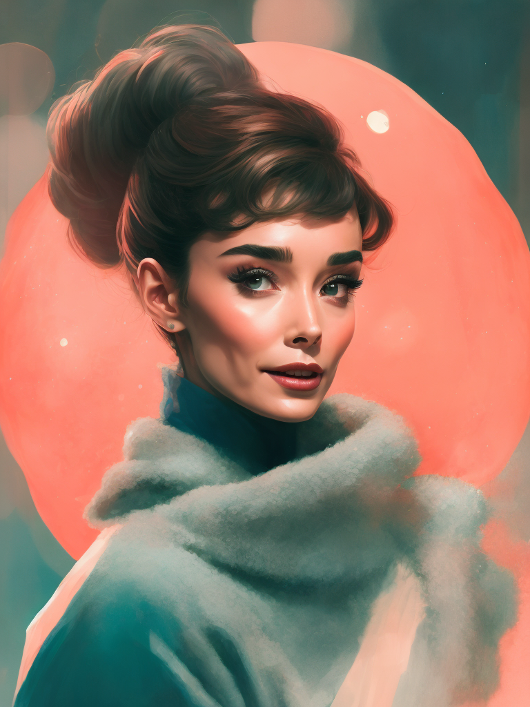 Audrey Hepburn bubble gum