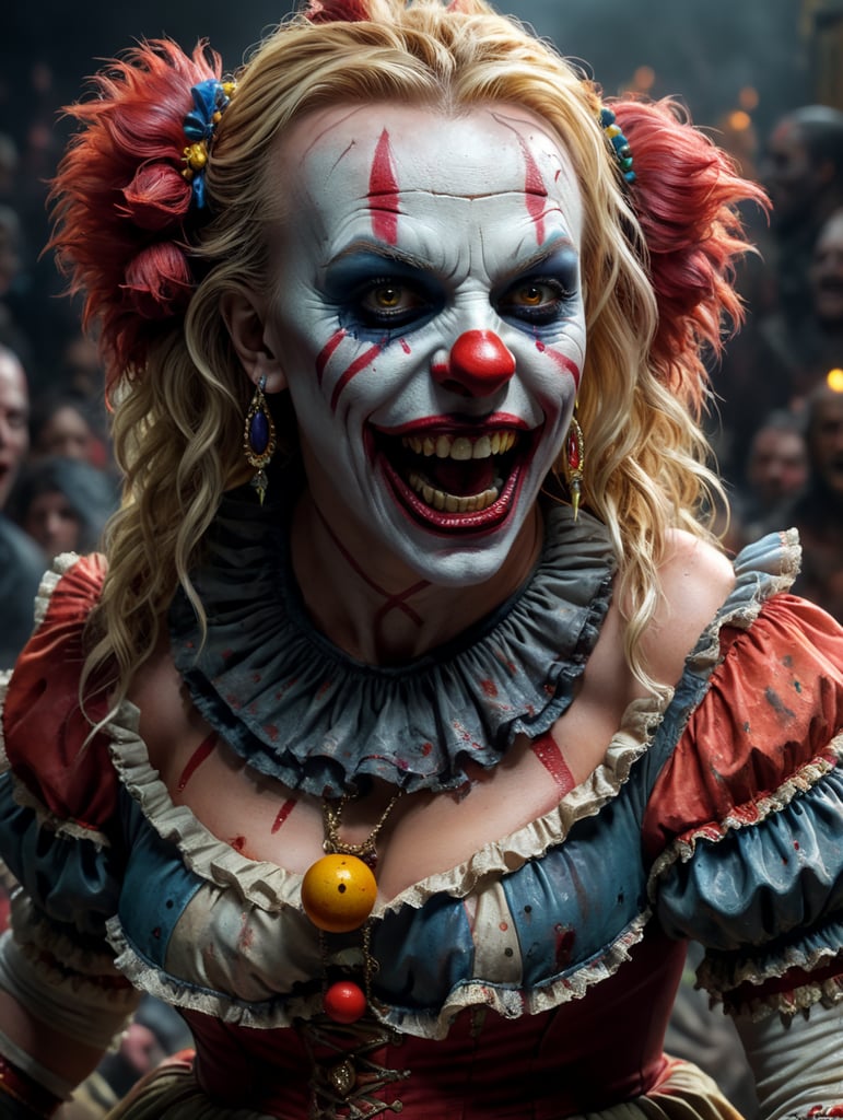 Britney Spears scary zombie clown