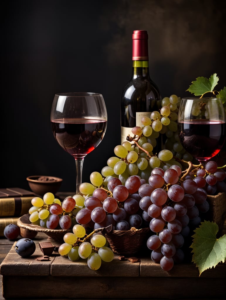 dutch still life grapes wine chocolate