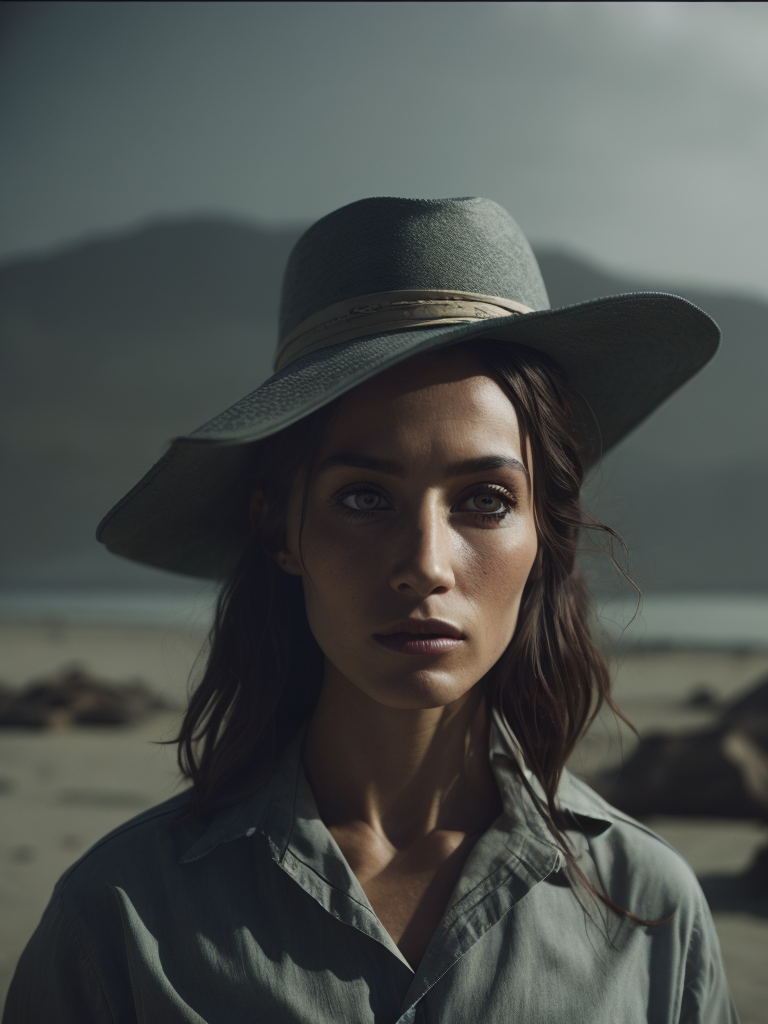 lion in profile, standing toward the camera, in a Mexican sobrero, wearing a Hawaiian shirt, with the beach in the background —v 5 —q 2 —s 250