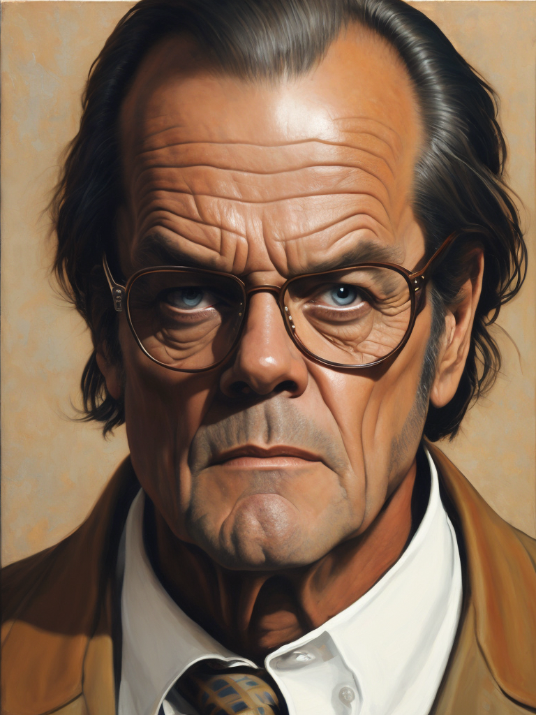Jack Nicholson, Painting, Portrait, USA, style of Hope Gangloff
