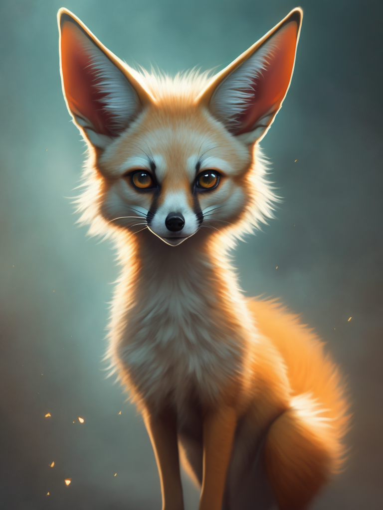 Generate a pretty looking fennec fox anthromorphic furry style, facing the viewer