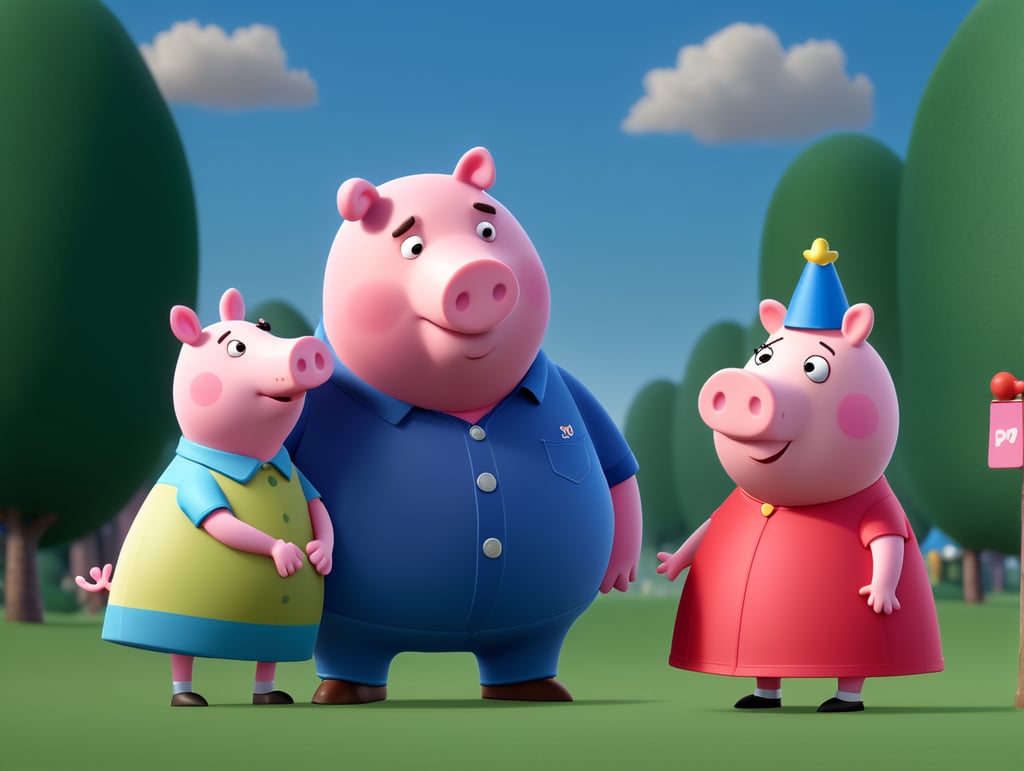 peppa pig le papa du dessin animé