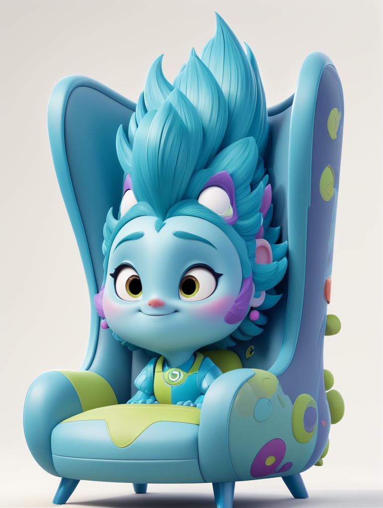 Beauty armchair, concept art by a senior artist, 3D Style, game, stylized cartoon, isolated on white, Inspired by trends, detailed painting, mobile, playrix, mobile