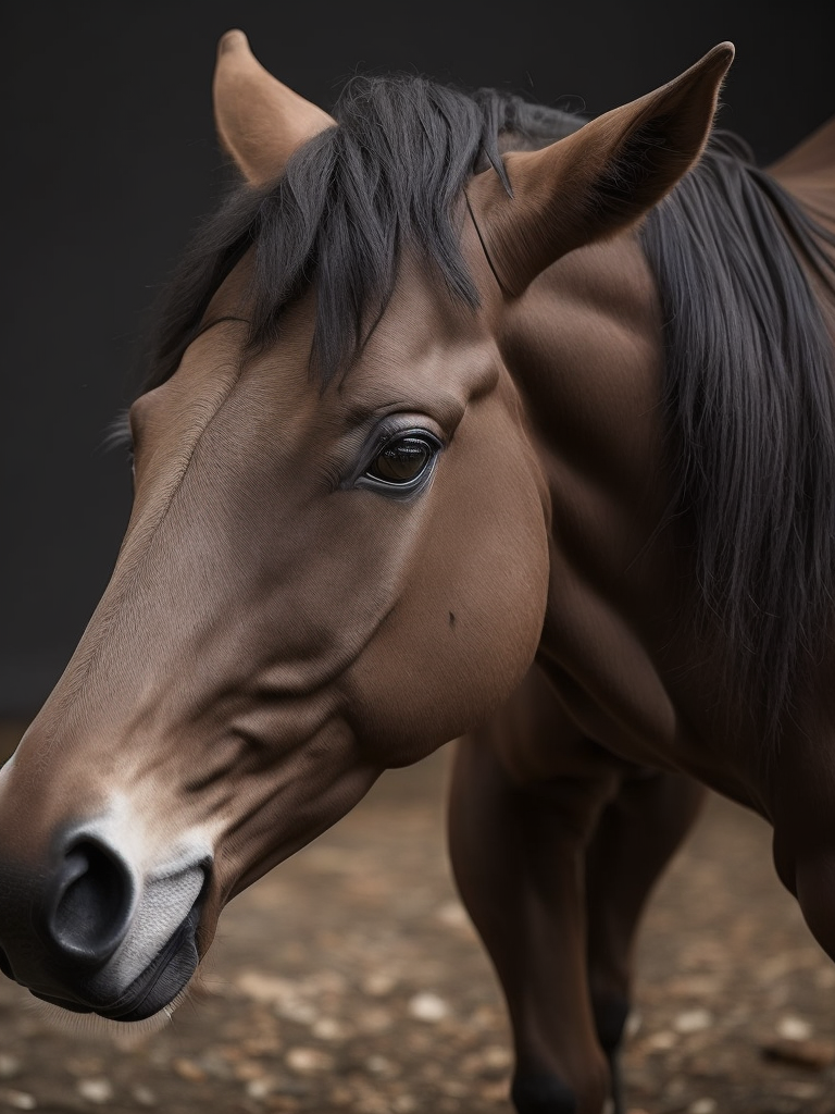 life-size toy horse with realistic eyes by maurice sendak