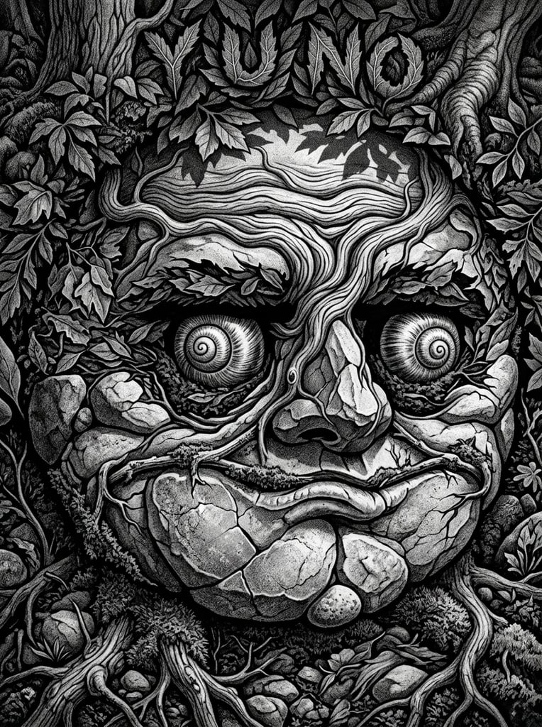 Premium Free ai Images | Hidden Face Optical Illusion