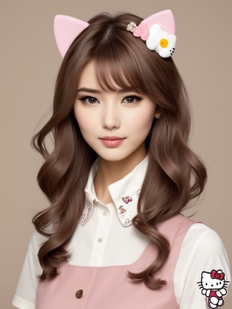 Hello kitty Brown hair