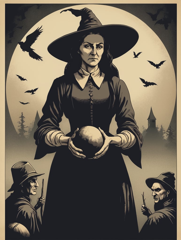 Propoganda poster about witch trials