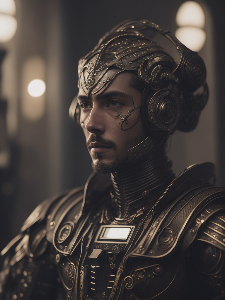 albumen black and white photograph of Victorian artist-painter argueing with Ai cyborg-robot artist, cinematic composition shot, cinematic color grading + photo taken by ARRI, + incredibly detailed, sharpen, details + professional lighting, photography lighting + 35mm, 50mm, 85mm, 100mm