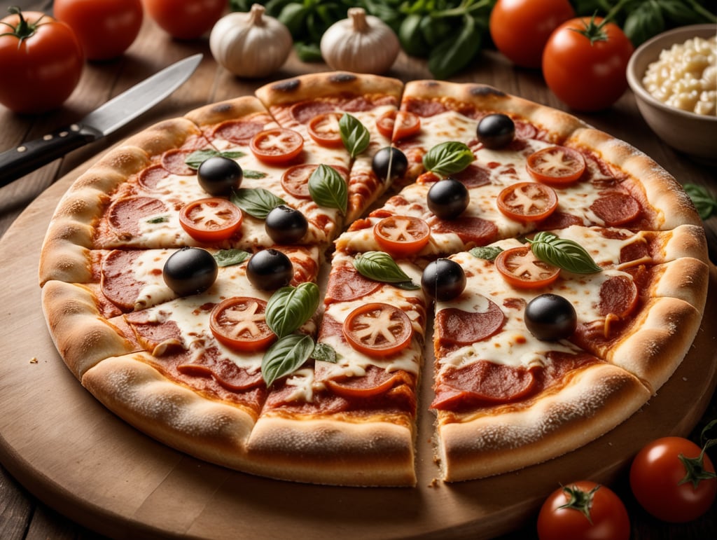 Food Photography of Italian pizza. beauty photography