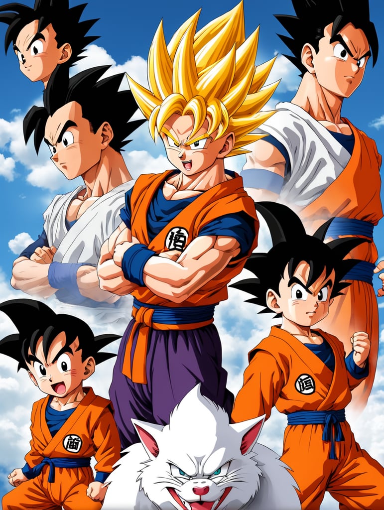 Son Gohan, is Goku's eldest son with Chi-Chi, who first appears at the age of four, Dragon Ball