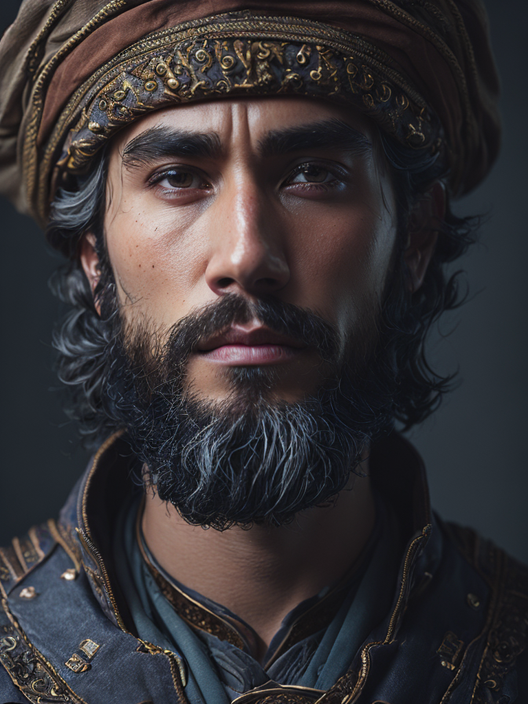 marco polo portrait, oil canvas