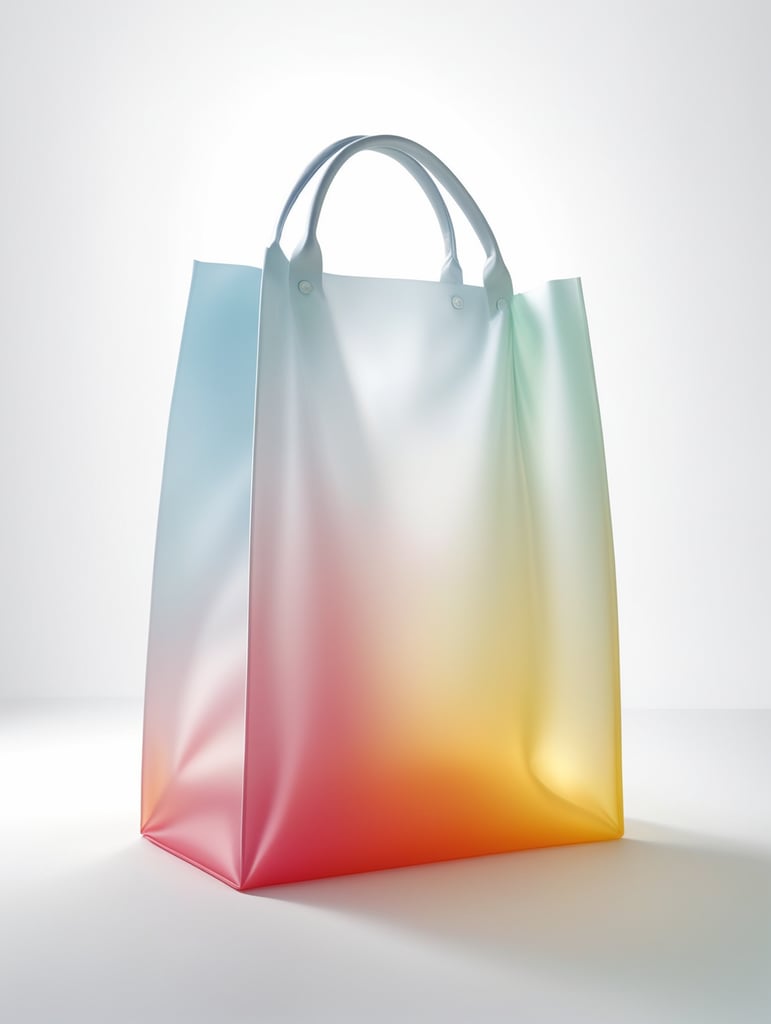 abstract soft body shapes inside a translucent bag, mixed material ::1 matte, glossy, flat finished, textured fabric ::1 in style of redshift rendering