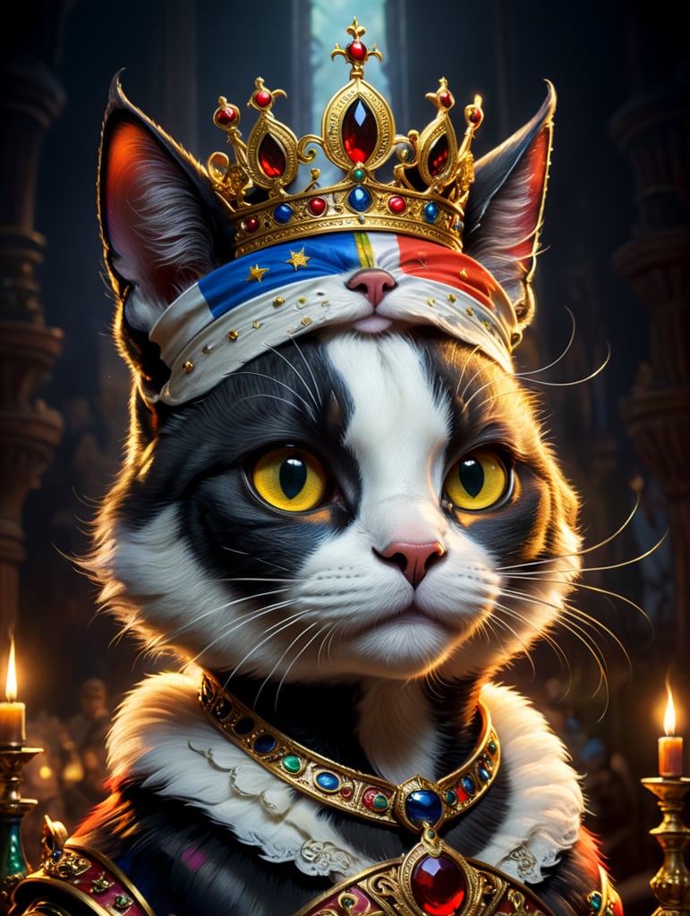 Disney Pixar inspired movie poster with the title Maria in the image a tricolor queen cat