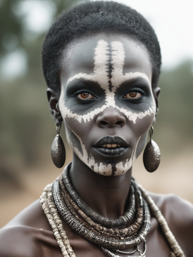 Beautiful african zombie