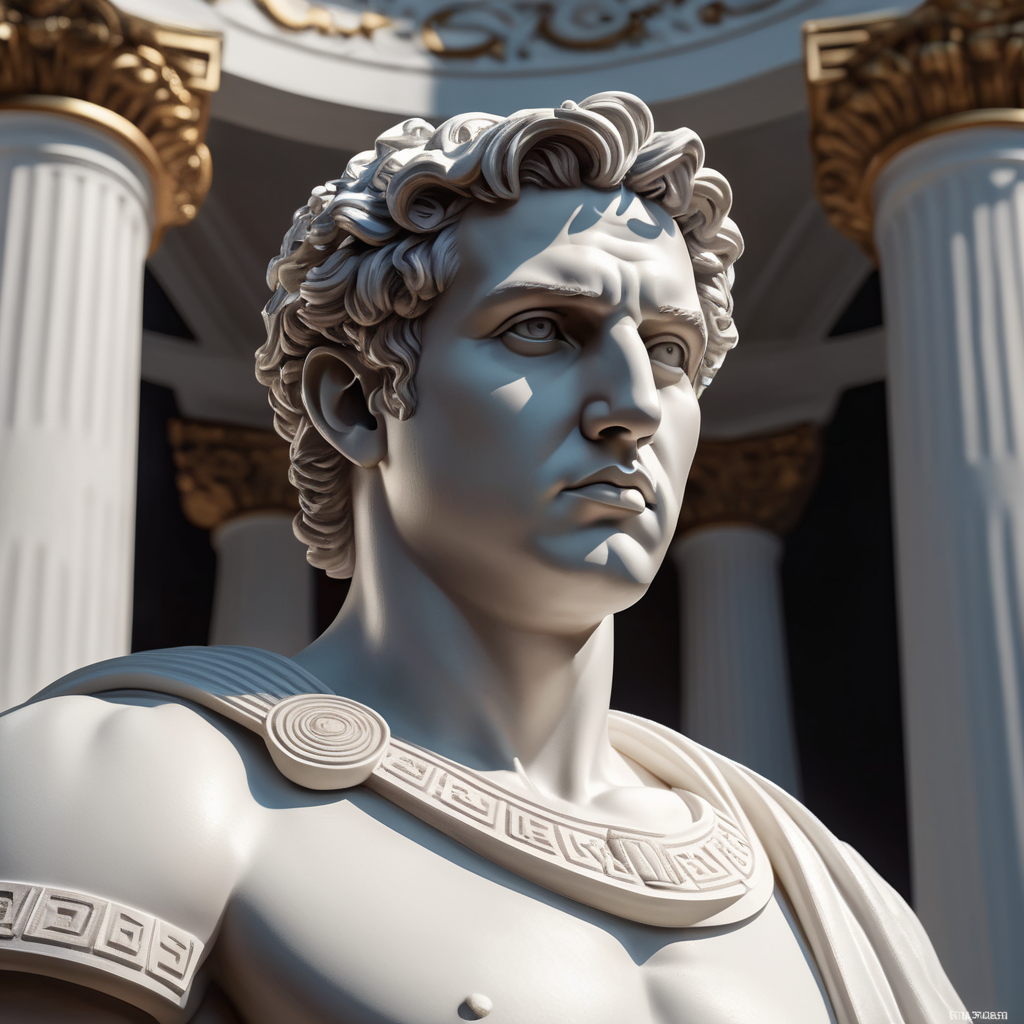 Greek Statue, ONLY WHITE COLOR, white theme