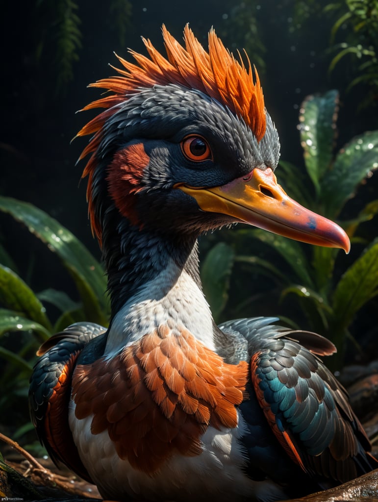 um pato mergulhão brasileiro no estilo pixar e disney