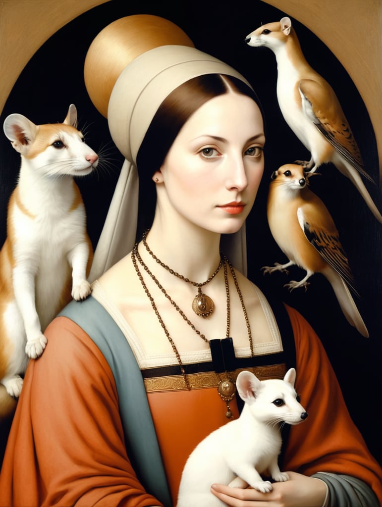 Lady with an Ermine style of Jane Margolis