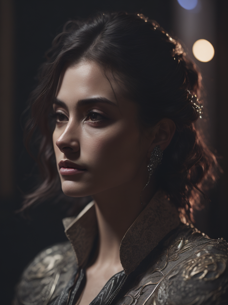 (photo realism), high-class detailing, gothic, (chrome and neon), gothic, chrome and neon, cyberpunk, dramatic, extreme composition, realistic, intricate detail, cinematic shot, lighting, photography lighting, lightroom gallery, behance photography, professional photo, unsplash, uhd, group f 64, luminism, 8k, unreal engine 5, ultra sharp focus, intricate artwork masterpiece, ominous, intricate, epic, vibrant, quality production, cinematic character render, ultra high quality model, super realistic, realistic photography, extra sharp details, sharp focus, watercolor style, artgerm, wlop, alphonse mucha, perfect composition, 8 k artistic photography, photorealistic concept art, soft natural volumetric cinematic perfect light, chiaroscuro, award - winning photograph, masterpiece, oil on canvas, atmospheric, dramatic lighting, 8k, very detailed, cinematic lighting, unreal engine, octane render, photorealistic, hyperrealistic, sharp focus, soft lighting