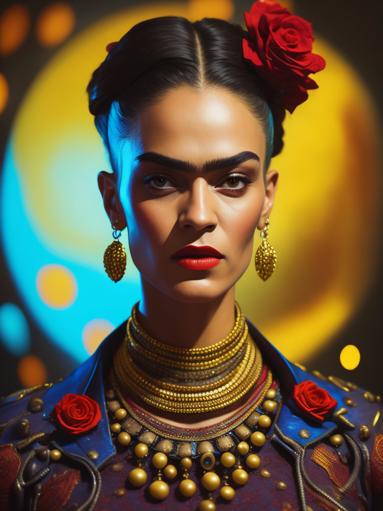 Premium Free ai Images | Frida: A Vivid Fashion Icon